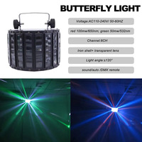 AOPU 2 en 1, lumières disco laser papillon, faisceau lumineux, lumières papillon DJ avec télécommande, lumières DJ pour soirée, scène de boîte de nuit
