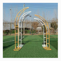 Porte-fleur en corne de mouton porte ivoire accessoires de mariage arc de fer utilisé pour la décoration extérieure de mariage de pelouse