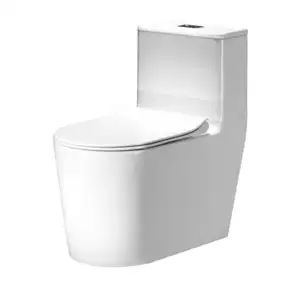 큰 파이프 세척과 도자기 화장실 욕실 물 절약 세라믹 중국 이중 플러시 3/4 대 한 조각 화장실. 5L 바닥 장착