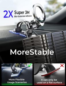 Support magnétique pour téléphone LISEN 24 aimants, forte aspiration, support de <span class=keywords><strong>voiture</strong></span>, tableau de bord, clip de ventilation, support de téléphone portable pour <span class=keywords><strong>iPhone</strong></span> Samsung 17 16 - Product Image 4