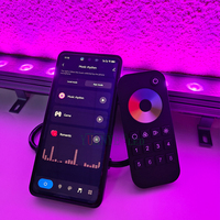 Barre lumineuse LED murale décorative WiFi/Zigbee/DMX512/RF avec télécommande sans fil, contrôle par application, IP68 YY-XQ4033
