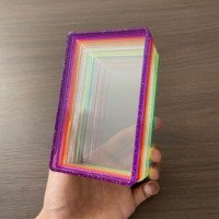 Pelindung Slab PSA Anti Noda, Pelat Belakang Akrilik Transparan, Pinggiran Bumper TPU Gradasi untuk Album Slab Kartu, 41 Warna
