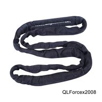 QLForcex2008 Sangle de levage industrielle noire ronde personnalisée en polyester réglable pour treillis de scène