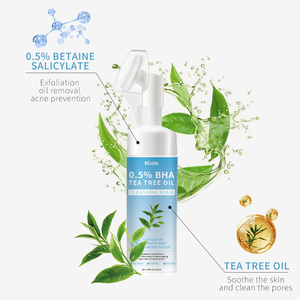 0.5% Bha Trà Cây Dầu Nghệ Kojic Axit Sáng Mặt Sữa Rửa Mặt Tạo Bọt Cho Da Mặt Làm Sạch Và Kiểm Soát Dầu Mousse - Product Image 5