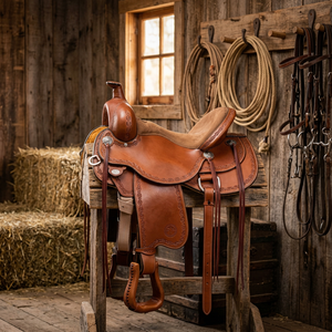 Selle d'équitation anglaise de course en cuir véritable souple et très confortable, personnalisée, de luxe, artisanale, dernière collection BS Double - Product Image 1