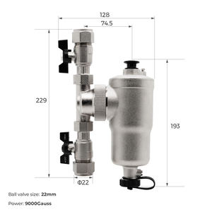 Filtre de chaudière magnétique en laiton IVANCI 22mm pour système magnétique de chauffage central enlèvement des boues en laiton Capture la rouille et autres débris - Product Image 2