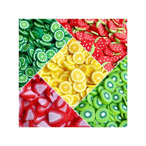 Tranches de pâte polymère 5 mm aux couleurs citronnées et aux fruits mélangés, souples, pour nail art, remplissage de résine époxy, fabrication artisanale DIY, emballage en sac, vente en gros - Product Image 1