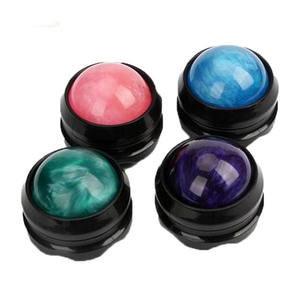 Bola de masaje de rodillo frío de resina para relajación de punto de presión corporal de espalda automática personalizada, masajeador de pies de PP de madera naranja en caja compatible con OEM - Product Image 1