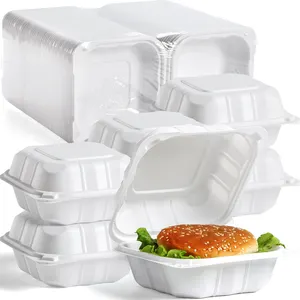 225 Yangrui 6" Takeout Food Container Plastic Packaging Thermoformer MFPP Burger Box Recyclable Plastic Clamshell Containers