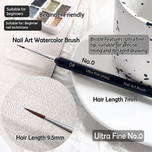 Pincel de Gel para Uñas con Mango de Madera Personalizado al por Mayor, para Arte de Uñas, Acuarela, Mezcla de Colores, Dibujo de Flores y Pintura, para Salón de Manicura - Product Image 2