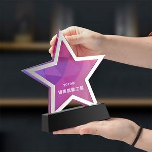 2023 nuevo producto de moda, trofeo de cristal negro de excelencia con base rectangular/ - Product Image 4