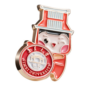 Zhangxin Custom <b>Metal</b> Badge Zinc Alloy Enamel School Company Logo Brooch Butterfly Clasp <b>Pin</b> Type Badges Medals ZX-765 - Product Image 2