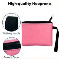 Pochette à monnaie et clés en néoprène, mini sac de voyage portable, étanche et résistant à l'usure, personnalisable