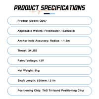 Ancre électronique GPS Spatium à double usage eau douce/eau salée, 34 LBS, compatible avec les kayaks gonflables Modal F pour la pêche en haute mer