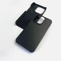 Coque de téléphone PC rigide rainurée intérieure en cuir noir personnalisée pour iphone 16 Couverture brute de téléphone mobile vierge mate pour iphone 16 15 14 13 Pro Max