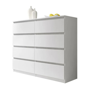 8 Drawer Chest, Wood <b>Storage</b> Dresser <b>Cabinet</b>, Large <b>Storage</b> Organizer Makeup Drawer for Closet, <b>Bedroom</b> - White - Product Image 2