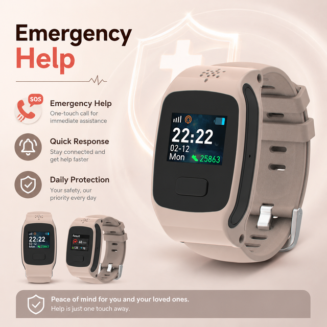 Health Monitor Waterproof Gps Stable Signal Medication Reminder Watch for Elder Healthcare SOS Tracker Bracelet
