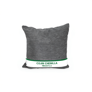 COJIN DE CHENILLA Gris, Cojín de Chenilla de 50*50CM, Elegante Cojín para Asiento y Almohada - Product Image 1