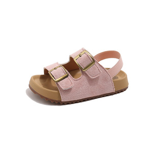 Sandalias Casuales de Verano 2026 para <span class=keywords><strong>Niña</strong></span> Pequeña, Color Caramelo, Suela Suave, Parte Superior de PU, Zapatos de Moda para Bebé con Doble Velcro - Product Image 5