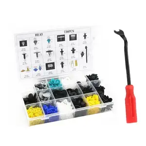 High Quality 730PCS/Set Car Body Plastic Push Pin Rivet Retainer Fastener Trim <strong>Bumper</strong> <strong>Clip</strong> - Product Image 1