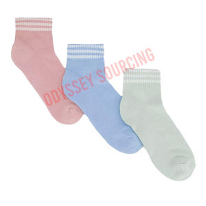 ถุงเท้าผ้าฝ้าย100% คุณภาพสูงสำหรับผู้หญิงระบายอากาศได้ดีเป็นมิตรกับสิ่งแวดล้อมเนื้อผ้าเรียบลื่นทนทานสวมใส่สบาย - Product Image 1