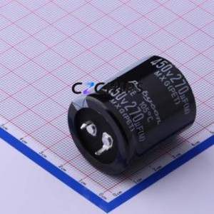 ตัวเก็บประจุอิเล็กโทรไลต์อะลูมิเนียมแบบ Snap-in รุ่น 450MXG270MEFCSN30X35 ชนิด Through hole (THT) ขนาด D30xL35 มม. 270uF 20% 450V ขา 10 มม. - Product Image 1