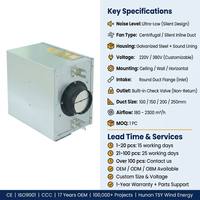 Ventilateur centrifuge silencieux à protection thermique, personnalisable OEM, haute performance et économe en énergie pour écoles, bibliothèques et salles de conférence