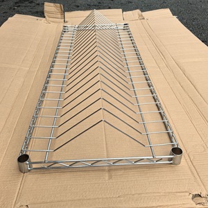 Estantería de alambre de almacenamiento de <span class=keywords><strong>4</strong></span> capas cromada, equipo de almacén con rueda - Product Image 3