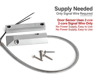 Wired Roller Shutter Magnetic Contact Switch Zinc Alloy 520mm Armored Cable Rolling Door Sensor for Security Alarm System