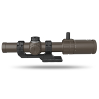 TYPHON LPVO Scope 1-10X24 FFP Marron Gravé Verre Tactique Chasse Scope Optique Réticule Soupir Avec Aluminium Tactique Scope Mount