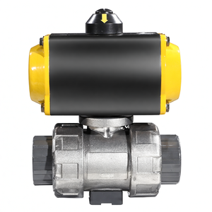 COVNA Vanne à boisseau sphérique à commande pneumatique double action, double union, UPVC, pour eau, avec fenêtre de 90 jours, OEM - Product Image 5