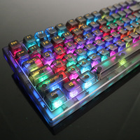 Pabrik Grosir 130 Kunci Set Lengkap Bola Keycap MDA Tinggi Transparan Pc Keycap untuk 61 75 98 104 Kunci Mekanik Gaming Keyboard