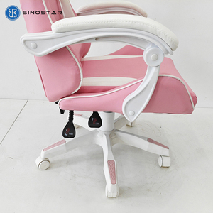 <span class=keywords><strong>Silla</strong></span> de Juego Ergonómica y Extensible con Refrigeración, Color <span class=keywords><strong>Rosa</strong></span> y Blanco, Cuero Sintético, Giratoria, para Oficina en Casa, para Mujeres y Chicas, con Almohada Lumbar - Product Image 5