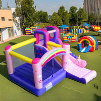 Castillo Inflable Pequeño en Oferta, Área de Juegos Interior, Tobogán Inflable, Combinado para Fiestas Infantiles, Jardín de Infancia, Inflable para Exteriores