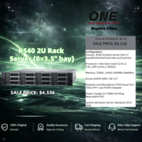 Serveur en rack 2U R540 d'occasion (8*3.5") avec double 5218 pour serveur Poweredge R540 2U en stock