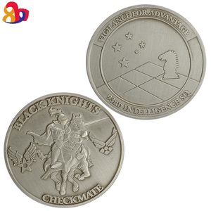 制造工厂低价ODM OEM 2色锌合金银色徽标定制仿古压铸挑战硬币 - Product Image 2