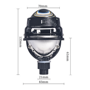ไฟหน้า LED 2.5 นิ้ว H4 12V แบบยูนิเวอร์แซล สำหรับดัดแปลงอัพเกรดกำลังสูง แสงคู่ สำหรับรถยนต์ - Product Image 2