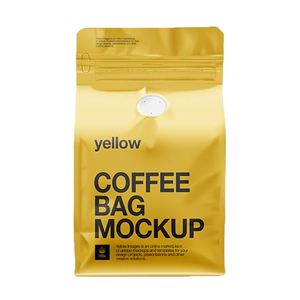 Flat bottom coffee bag with valve coffee package bag