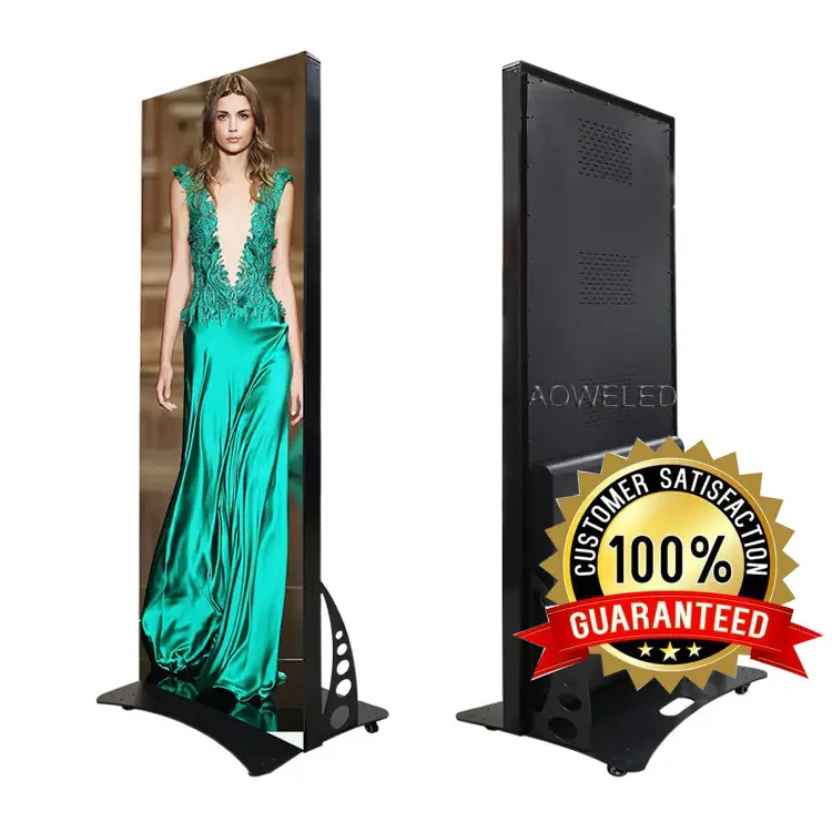 AOWE Full Color Video panel Indoor LED Display Mirror Portable Screen Standing Poster LED Screen Indoor Advertising display
