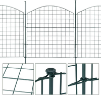 Clôture décorative en métal pour animaux de compagnie, sans creuser, facile à installer, pour jardin, clôture de jardin en fil métallique