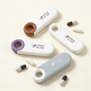 Wholesale Medibox Wholesale Custom Home Portable Plastic Pill <b>Box</b> Dispenser with Medicine <b>Storage</b> - Product Image 5