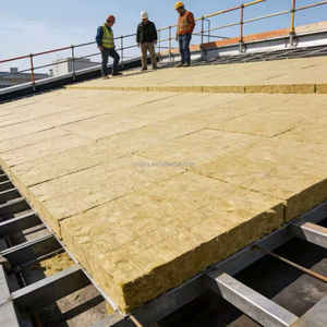 Panel de Lana de Roca HEJ de Alta Densidad 160-200kg/m3 para Techos Exteriores de Construcción |   Placa de Aislamiento Térmico Ignífuga de Grado A1 de 50 mm - Product Image 3