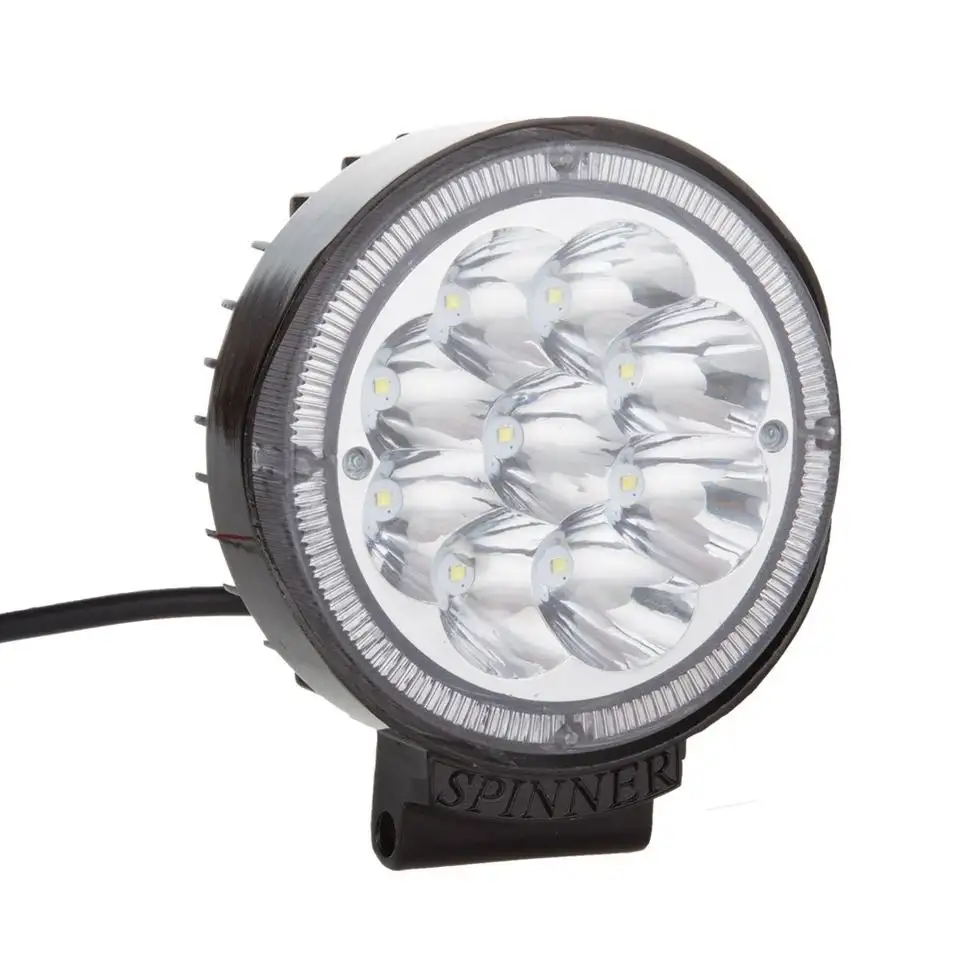 Luces Led de alta potencia para coche y camión, foco redondo de 27w, Rgb, 4 pulgadas, para conducción, trabajo