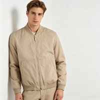 Blouson Bomber Homme Personnalisé en Mélange Polyester/Nylon avec Fermeture Éclair, Épaisseur Standard, Vente en Gros OEM, Haute Qualité, Lettres Patchwork