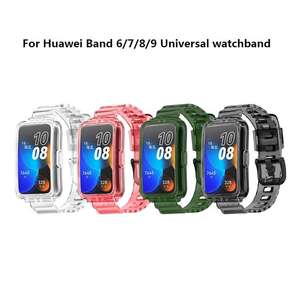 Forwelleny Sunlight Change Couleur Clear TUP <span class=keywords><strong>Band</strong></span> + Coque pour <span class=keywords><strong>Huawei</strong></span> <span class=keywords><strong>Band</strong></span> 10/9/8/7/<span class=keywords><strong>6</strong></span> Galaxy Fit 3 Strap - Product Image 4