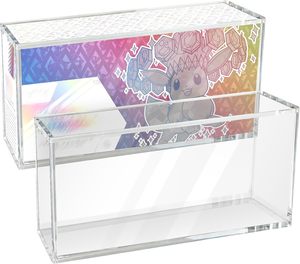 Estuche apilable de acrílico transparente compatible con la caja de colección Prismatic Evolutions Super Premium con tapa magnética - Product Image 6