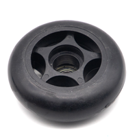 Roue pivotante industrielle robuste en acier rouge de 125 mm avec double frein antistatique pour déplacement d'échafaudages