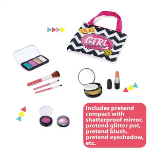 Ensemble de <span class=keywords><strong>maquillage</strong></span> factice pour filles, kit de jeu de cosmétiques factices, kit de beauté non réel pour enfants, jeu de rôle, cadeau d'anniversaire - Product Image 3