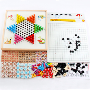 Classic Early Education Toddlers Kids 27 in 1 Board Games Animal/Aeroplane/Chinese Chess/<strong>Draughts</strong>/Gobang <strong>Set</strong> - Product Image 6