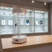 Vitrine rotative pour montres en acrylique pour magasin de détail, présentoir rotatif à 360° pour montres intelligentes